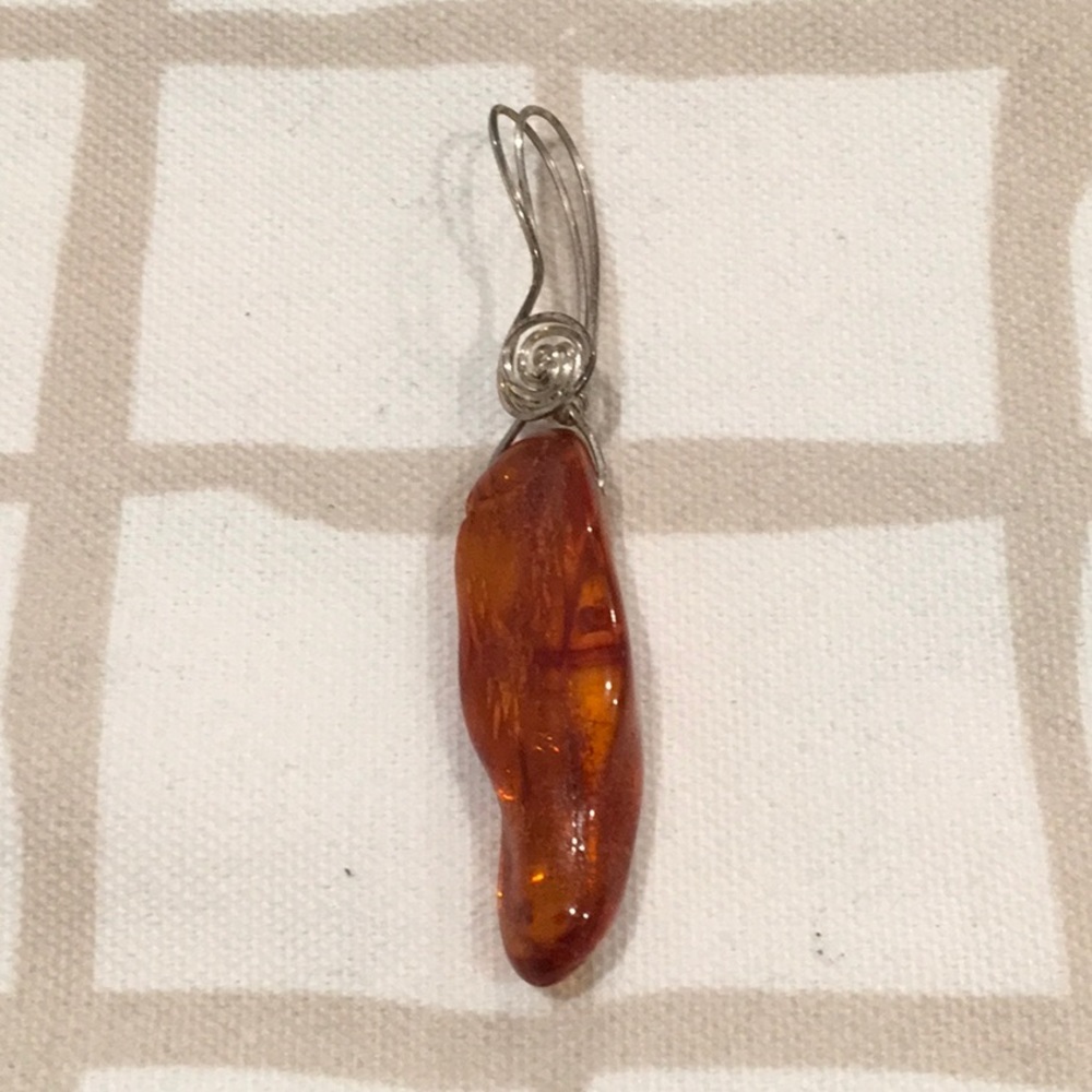 Baltic Amber, Sterling Wire Wrapped